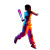 Dancing With Glow Stick Vinyl Car Decal Sticker – Waterproof & UV-Resistant 8"