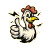 Thumbs-Up Chicken V2 Vinyl Car Decal Sticker – Waterproof & UV-Resistant 8"