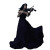 Eerie Violin Vampire Vinyl Car Decal Sticker – Waterproof & UV-Resistant 8"