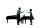 Virtual Piano Duet Vinyl Car Decal Sticker – Waterproof & UV-Resistant 8"