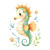 Seahorse Watercolor Vinyl Car Decal Sticker – Waterproof & UV-Resistant 8"
