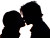 Kissing Couple Silhouette Vinyl Car Decal Sticker – Waterproof & UV-Resistant 8"