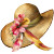 Sun Hat With Flowers Vinyl Car Decal Sticker – Waterproof & UV-Resistant 8"