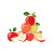 Red Apples Pile Vinyl Car Decal Sticker – Waterproof & UV-Resistant 8"