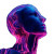 Luminous Digital Head Vinyl Car Decal Sticker – Waterproof & UV-Resistant 8"