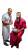 Happy Barber Scene Vinyl Car Decal Sticker – Waterproof & UV-Resistant 8"