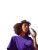 Curly Hair Model Vinyl Car Decal Sticker – Waterproof & UV-Resistant 8"