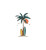 Palm Tree Surf Logo Vinyl Car Decal Sticker – Waterproof & UV-Resistant 8"