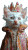 Royal Kitten Portrait Vinyl Car Decal Sticker – Waterproof & UV-Resistant 8"