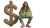 Girl With Dollar Sign Vinyl Car Decal Sticker – Waterproof & UV-Resistant 8"