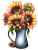 Sunflower Bouquet Jug Vinyl Car Decal Sticker – Waterproof & UV-Resistant 8"