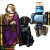 Medieval Dogs & Robot Vinyl Car Decal Sticker – Waterproof & UV-Resistant 8"