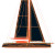 Sleek Sailboat Vinyl Car Decal Sticker – Waterproof & UV-Resistant 8"