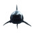 Black Great White Shark Vinyl Car Decal Sticker – Waterproof & UV-Resistant 8"