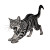 Roaring Tabby Tattoo Vinyl Car Decal Sticker – Waterproof & UV-Resistant 8"