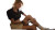 Woman Exercising On Plane Vinyl Car Decal Sticker – Waterproof & UV-Resistant 8"