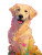 Happy Golden Retriever V12 Vinyl Car Decal Sticker – Waterproof & UV-Resistant 8"