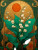 Art Deco Lily Painting Vinyl Car Decal Sticker – Waterproof & UV-Resistant 8"