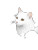 White Cat Roses Vinyl Car Decal Sticker – Waterproof & UV-Resistant 8"