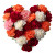 Vibrant Carnation Heart Vinyl Car Decal Sticker – Waterproof & UV-Resistant 8"