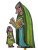 Saint Teaching Girl Vinyl Car Decal Sticker – Waterproof & UV-Resistant 8"