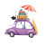 Ghosts In Vintage Car Vinyl Car Decal Sticker – Waterproof & UV-Resistant 8"