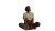 Meditating At Pyramids Vinyl Car Decal Sticker – Waterproof & UV-Resistant 8"