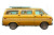 Retro Mustard Van Vinyl Car Decal Sticker – Waterproof & UV-Resistant 8"