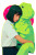 Eerie Dinosaur Embrace Vinyl Car Decal Sticker – Waterproof & UV-Resistant 8"