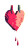 Broken Heart Hanging Vinyl Car Decal Sticker – Waterproof & UV-Resistant 8"