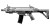 Futuristic Assault Rifle Vinyl Car Decal Sticker – Waterproof & UV-Resistant 8"