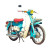 Retro Moped Vinyl Car Decal Sticker – Waterproof & UV-Resistant 8"