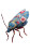 Embroidered Cockroach Perched Vinyl Car Decal Sticker – Waterproof & UV-Resistant 8"
