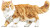 Colorful Ginger Cat Vinyl Car Decal Sticker – Waterproof & UV-Resistant 8"