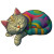 Sleeping Kitten Illustration Vinyl Car Decal Sticker – Waterproof & UV-Resistant 8"