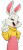 Cartoon Rabbit Gesture Vinyl Car Decal Sticker – Waterproof & UV-Resistant 8"