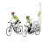 Cycling Couple Vinyl Car Decal Sticker – Waterproof & UV-Resistant 8"