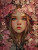 Flower-Crowned Girl Vinyl Car Decal Sticker – Waterproof & UV-Resistant 8"