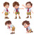Pixar-Style Boy V6 Vinyl Car Decal Sticker – Waterproof & UV-Resistant 8"