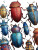 Metallic Beetles Vinyl Car Decal Sticker – Waterproof & UV-Resistant 8"