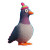 Muppet-Style Pigeon Vinyl Car Decal Sticker – Waterproof & UV-Resistant 8"
