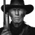 Aged Cowboy Portrait Vinyl Car Decal Sticker – Waterproof & UV-Resistant 8"