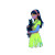 Glowing Girl With Cat Vinyl Car Decal Sticker – Waterproof & UV-Resistant 8"