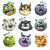 Cute Emoji Animals Vinyl Car Decal Sticker – Waterproof & UV-Resistant 8"