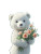 White Bear Bouquet Vinyl Car Decal Sticker – Waterproof & UV-Resistant 8"