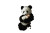 Plush Panda Baby Vinyl Car Decal Sticker – Waterproof & UV-Resistant 8"