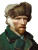 Van Gogh Portrait V2 Vinyl Car Decal Sticker – Waterproof & UV-Resistant 8"