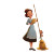 Cheerful Cleaning Lady Vinyl Car Decal Sticker – Waterproof & UV-Resistant 8"