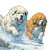 Tibetan Mastiffs Running Vinyl Car Decal Sticker – Waterproof & UV-Resistant 8"