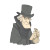Cartoon Scrooge Vinyl Car Decal Sticker – Waterproof & UV-Resistant 8"